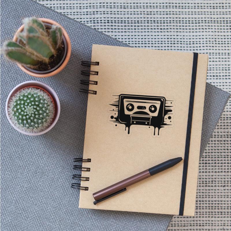 A vintage-inspired illustration of cassette tape