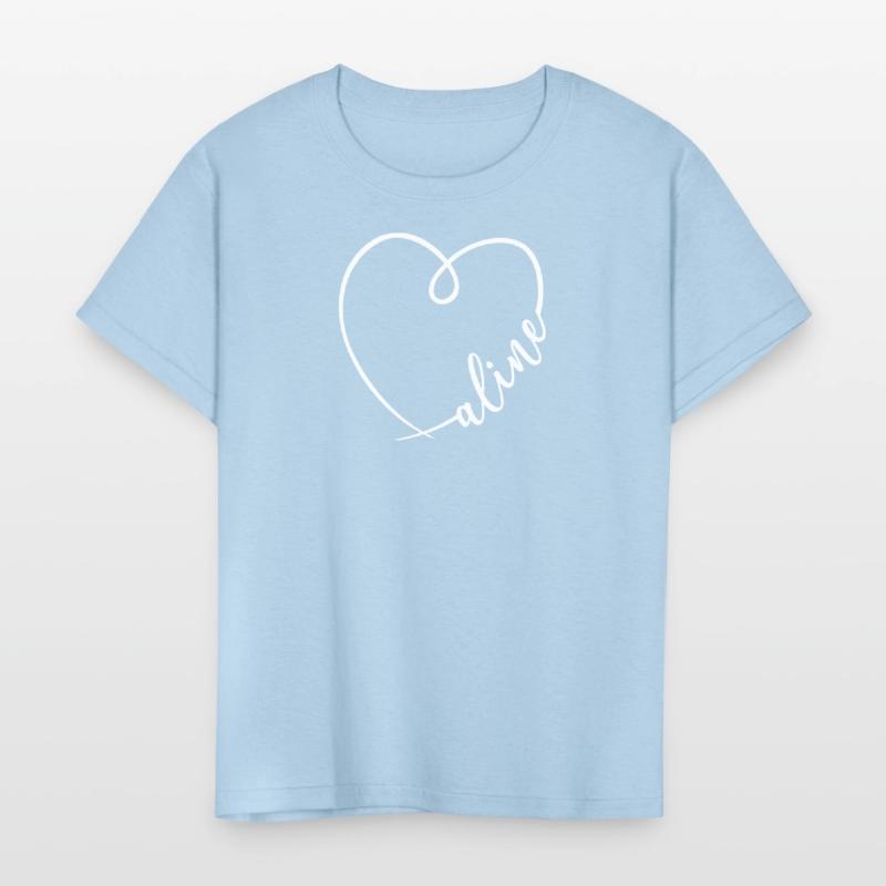 Aline Name Heart Calligraphy