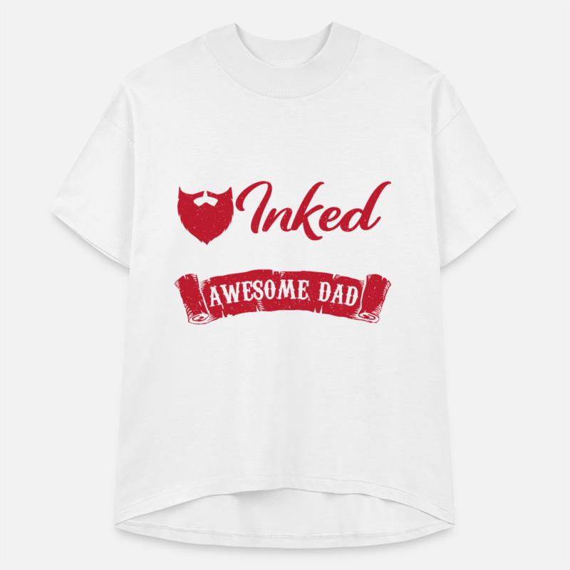 Bearded Inked And Awesome Dad Artistic