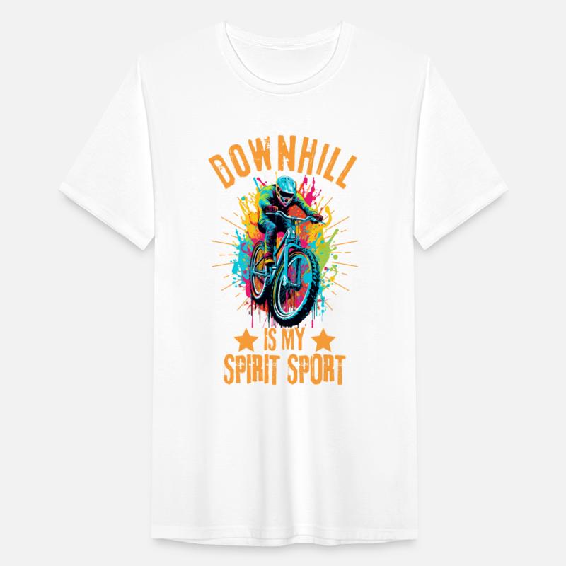 Colorful Downhill Mountain biking