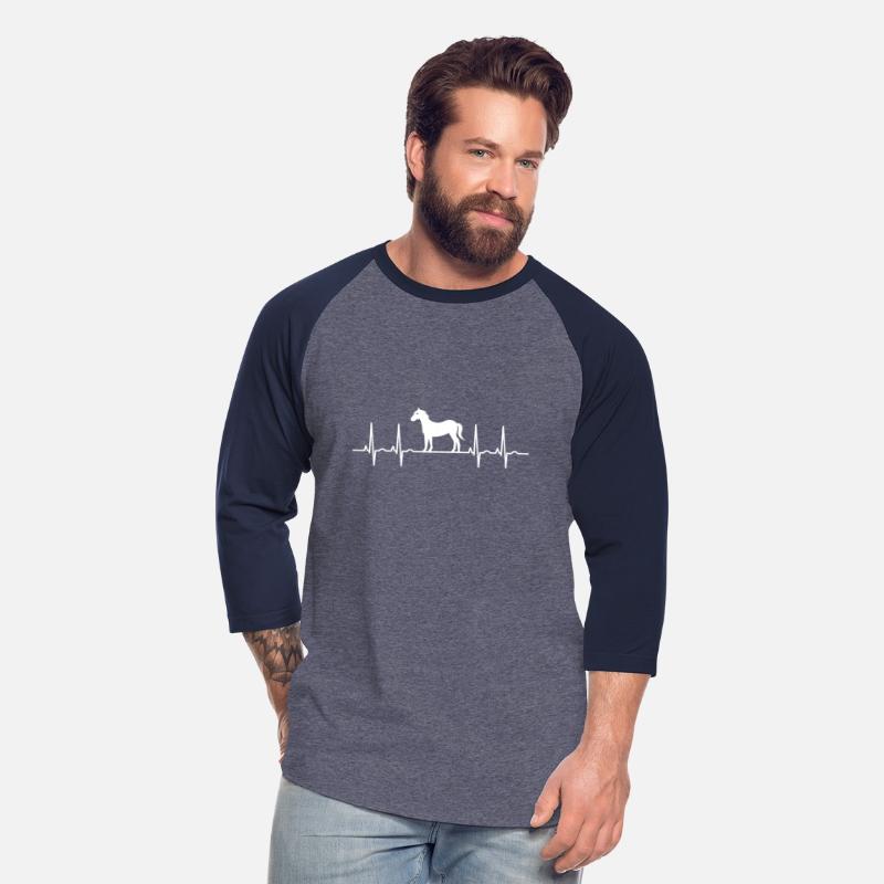 Horse Rider Heart Silhouette ECG Heartbeat Hobby