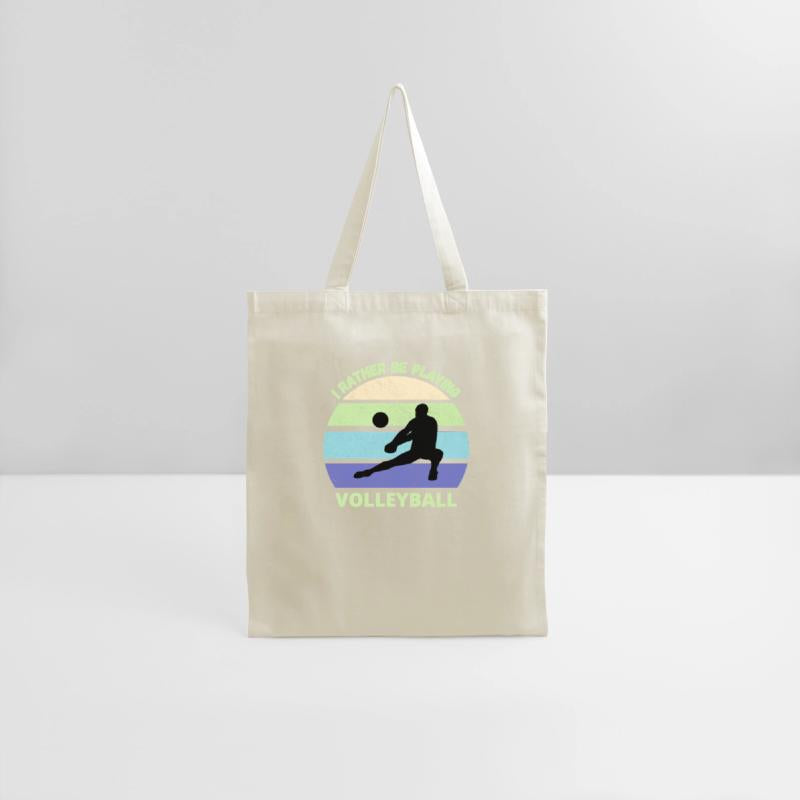 I rather be playing volleyball retro sunset