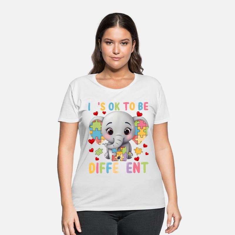Its Ok To Be Different Cute Elephant Autism Awaren