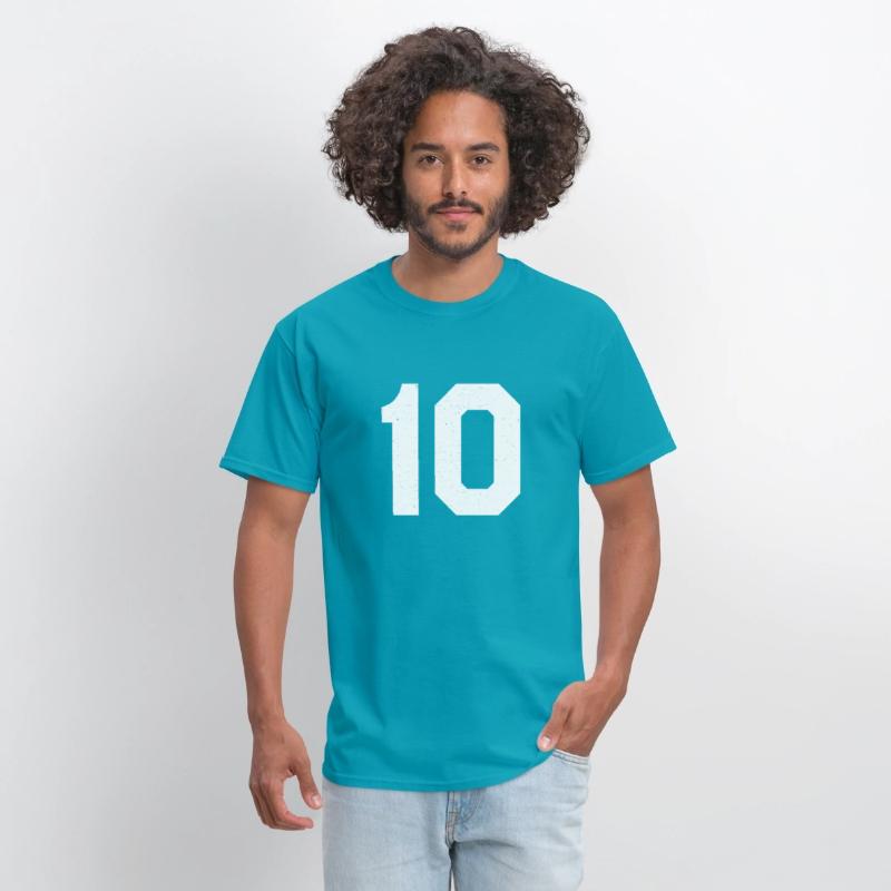 Jersey Number 10 Ten Athletic Sports