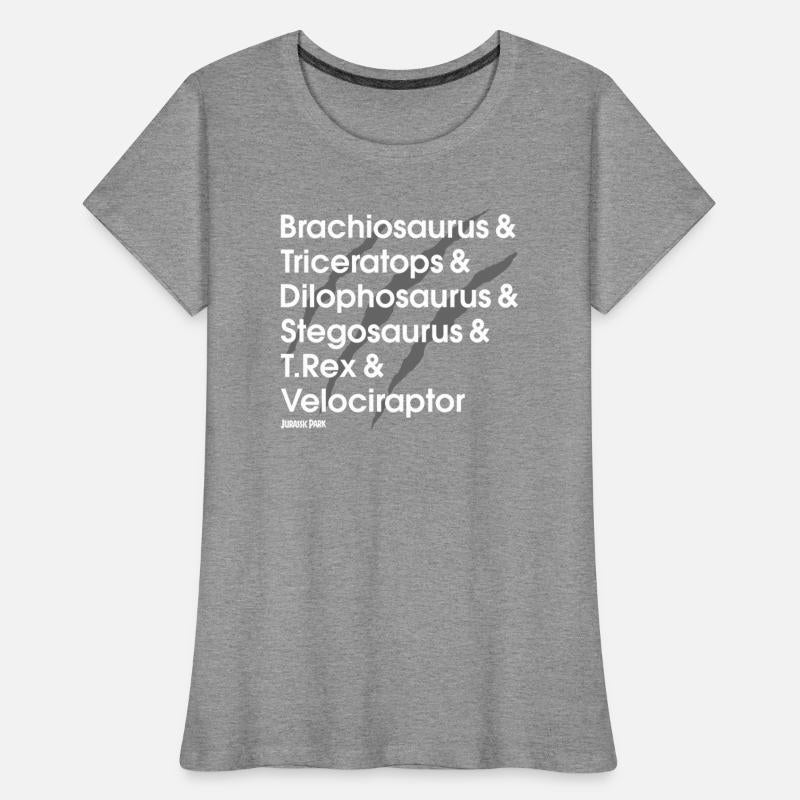 Jurassic Park Dinosaur Names White