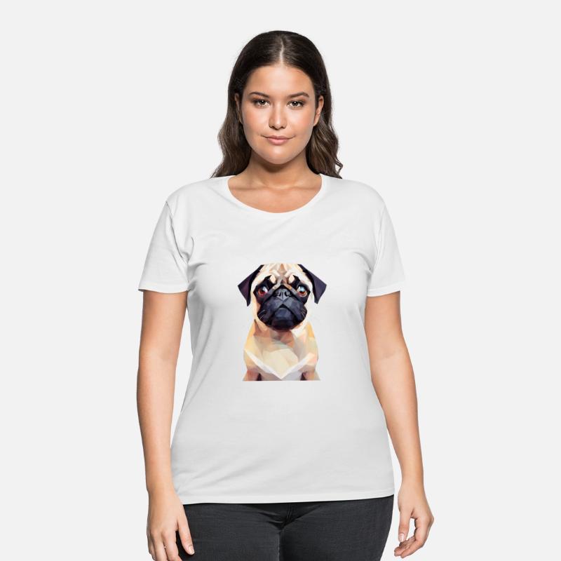 Polygon pug, polygon art