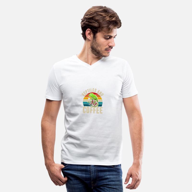 Reptiles and Coffee, Chameleon Retro T-Shirt