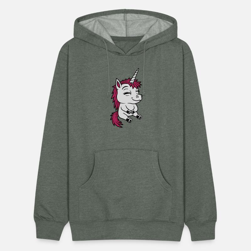 Sitting little cartoon unicorn