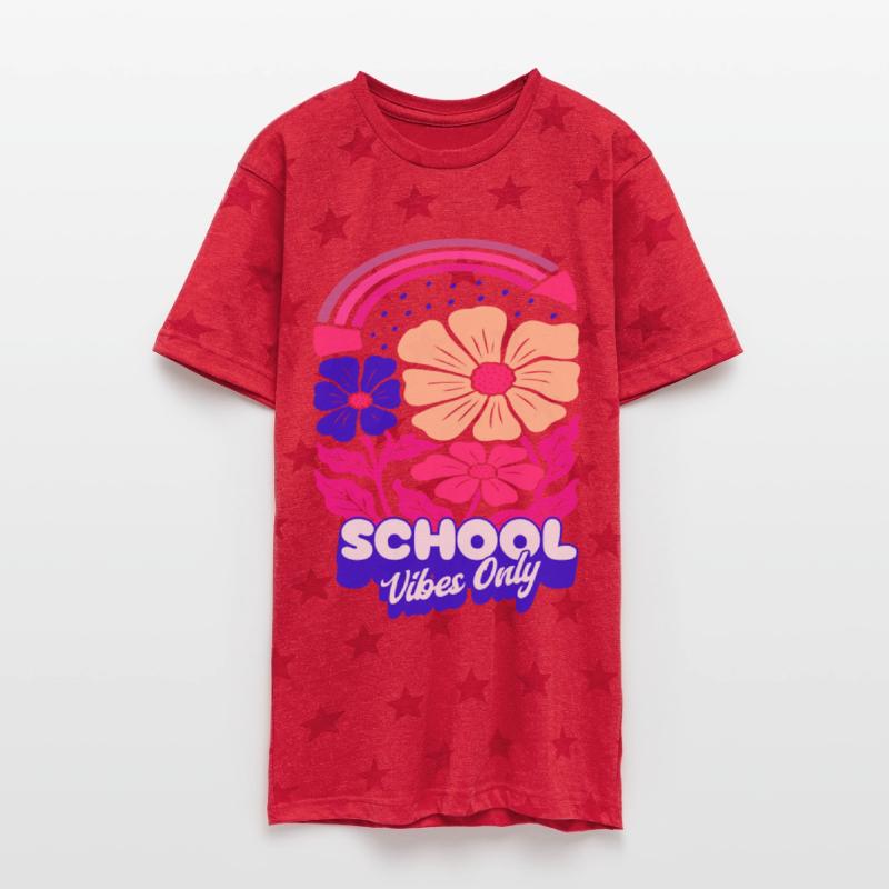 Vibrant Floral Rainbow with School Vibes