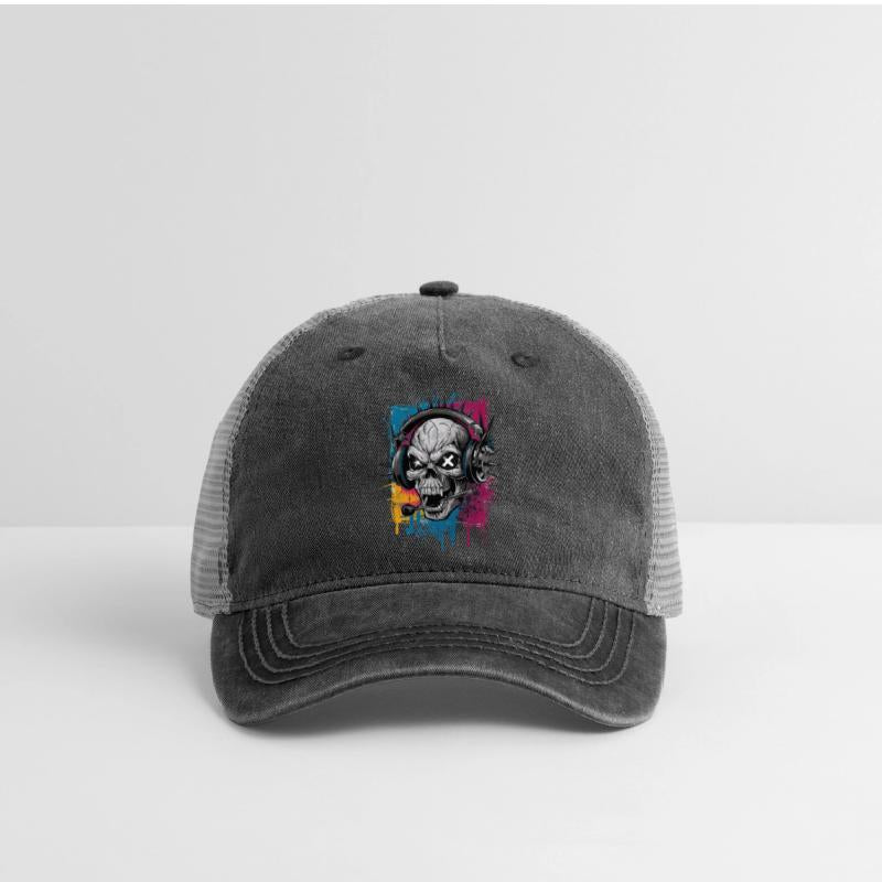 Vintage Hip Hop Rapper-Inspired Spiked Skull Head