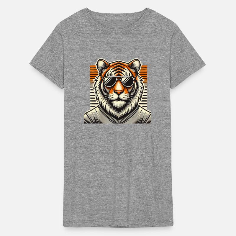 Wild tiger wearing glasses