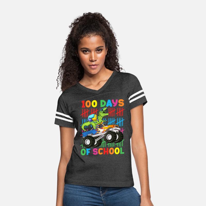 100 Days Of School Dinosaur Monster Truck Boys kid