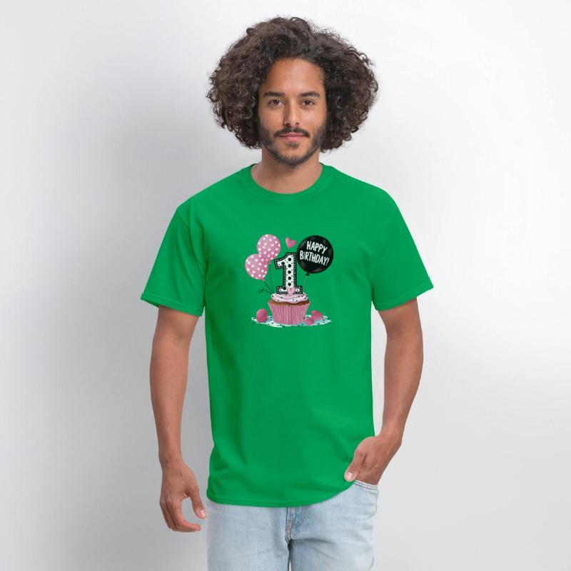 1st Birthday Polka Dots Cupcake