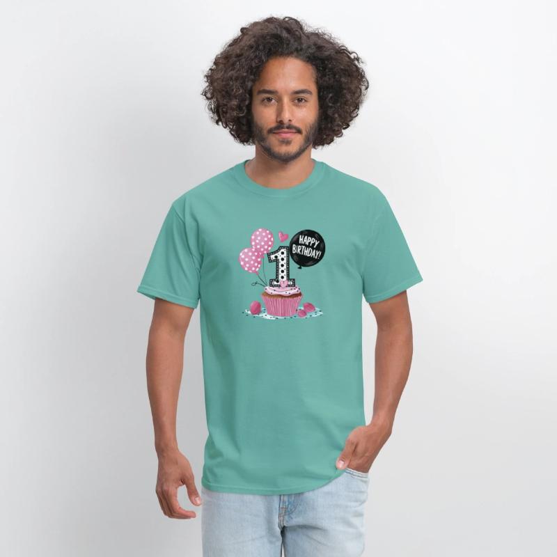 1st Birthday Polka Dots Cupcake