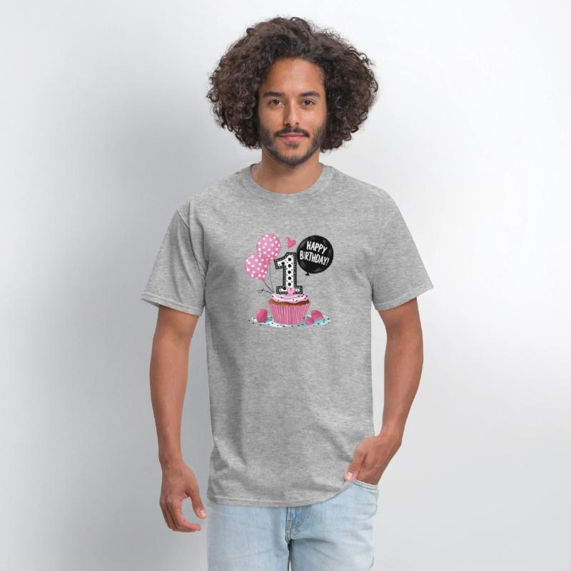 1st Birthday Polka Dots Cupcake