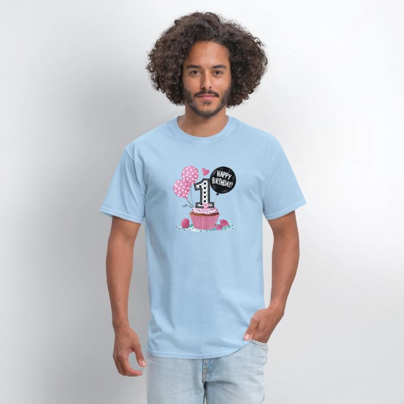 1st Birthday Polka Dots Cupcake