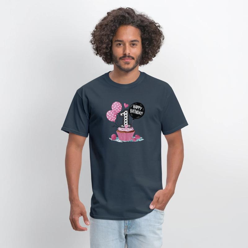 1st Birthday Polka Dots Cupcake