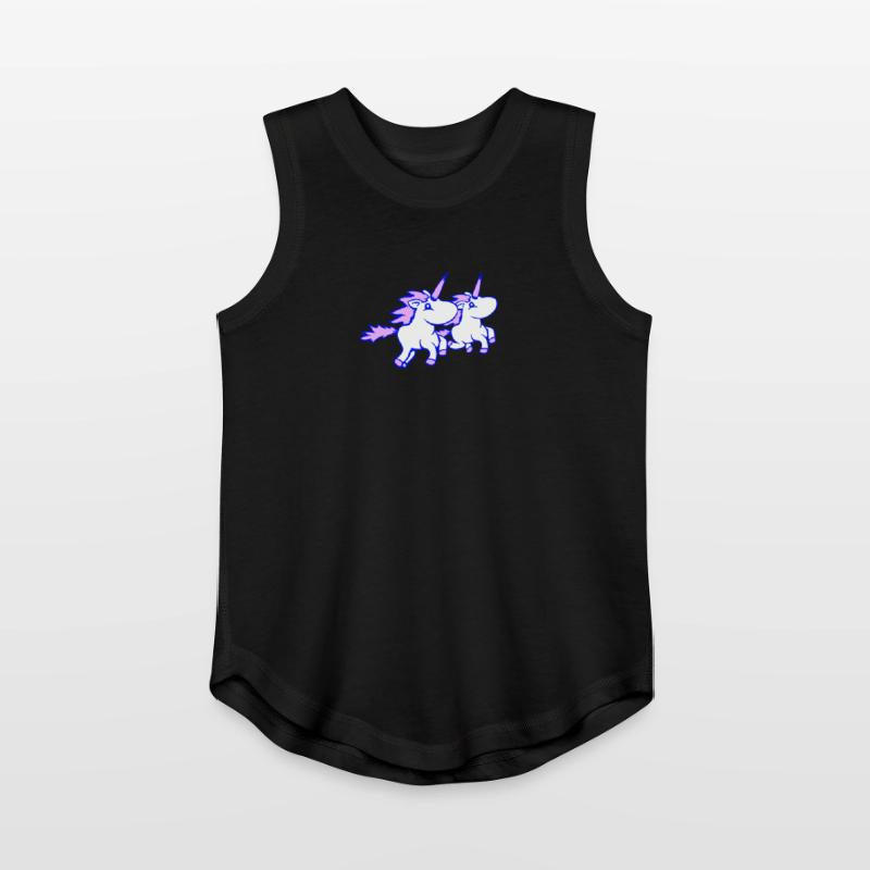 2 unicorns team riding fast gallop crew friends