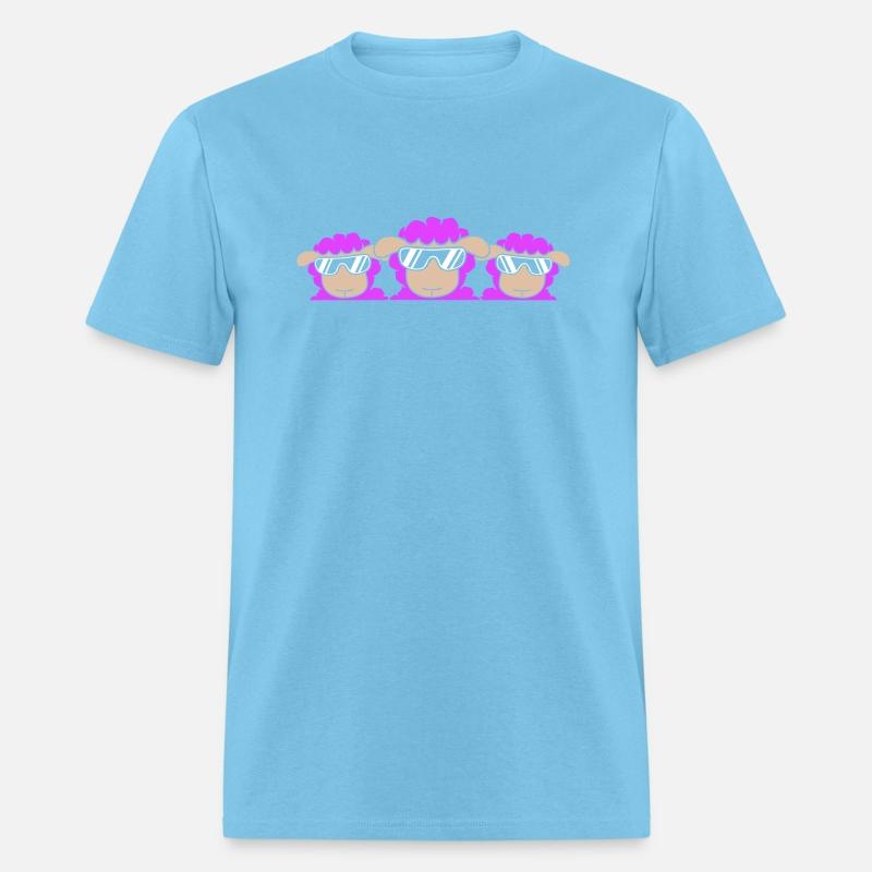3 Dj Sheep Behind Fence Wall Sunglasses Friends