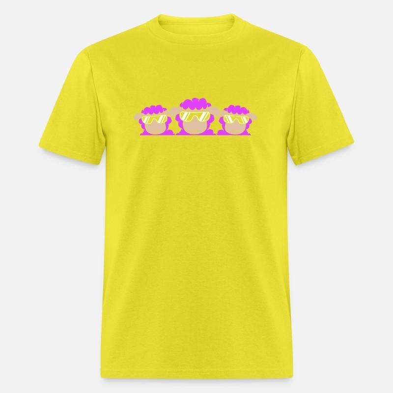 3 Dj Sheep Behind Fence Wall Sunglasses Friends