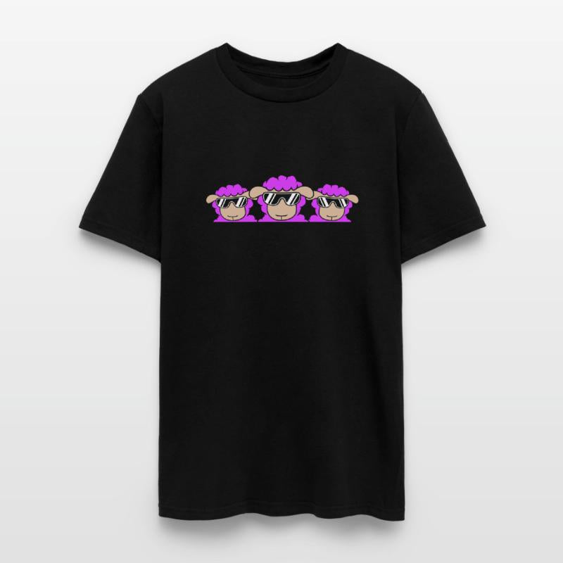 3 Dj Sheep Behind Fence Wall Sunglasses Friends