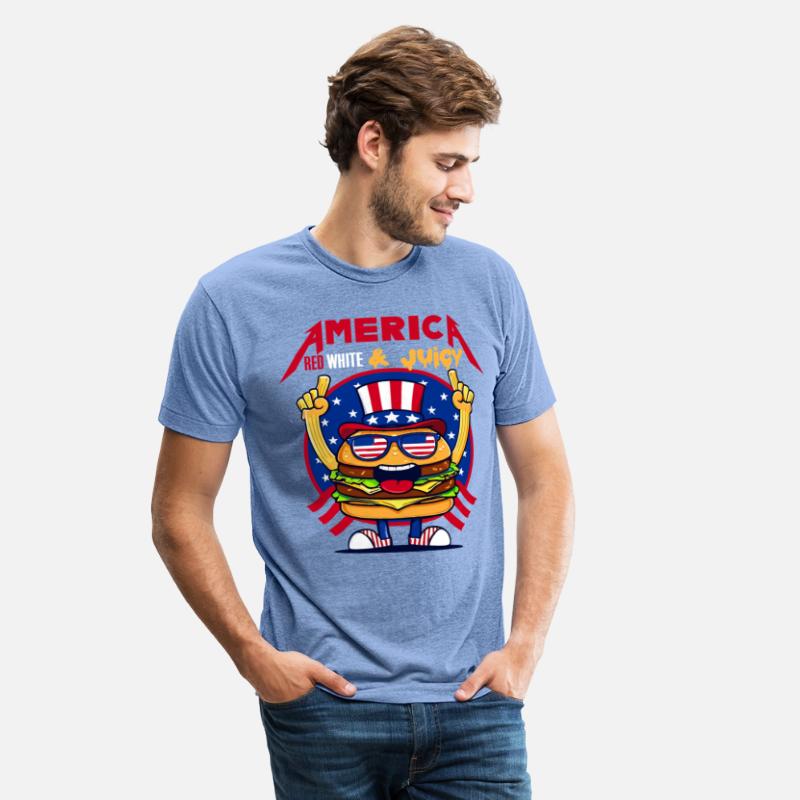 4th Of July Patriotic Red White n Juicy Hamburger