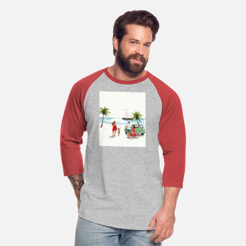 a family watching a steam-ship approaching.