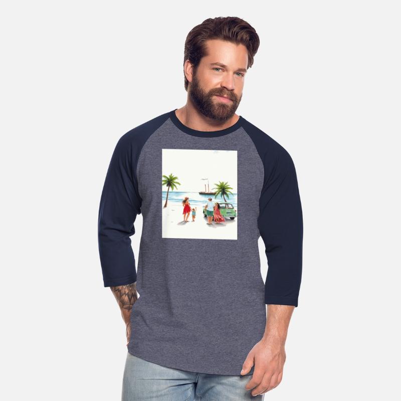 a family watching a steam-ship approaching.