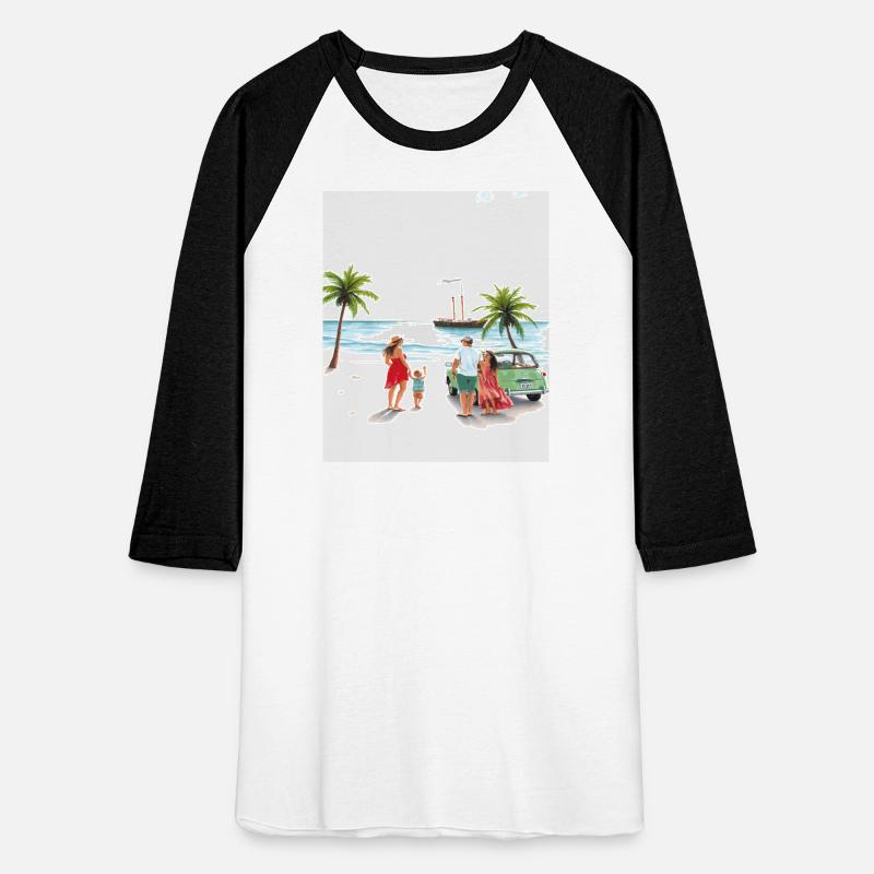 a family watching a steam-ship approaching.