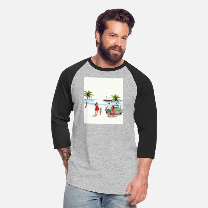 a family watching a steam-ship approaching.