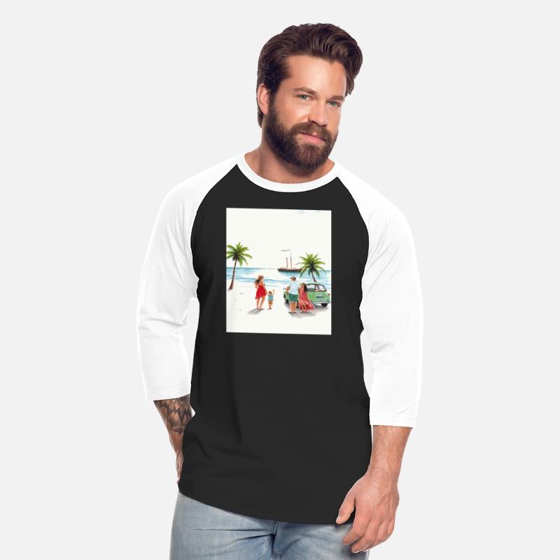 a family watching a steam-ship approaching.