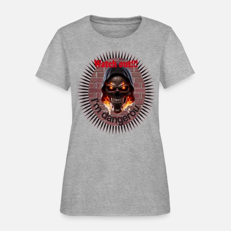 A fantasy image of a dangerous fiery skull