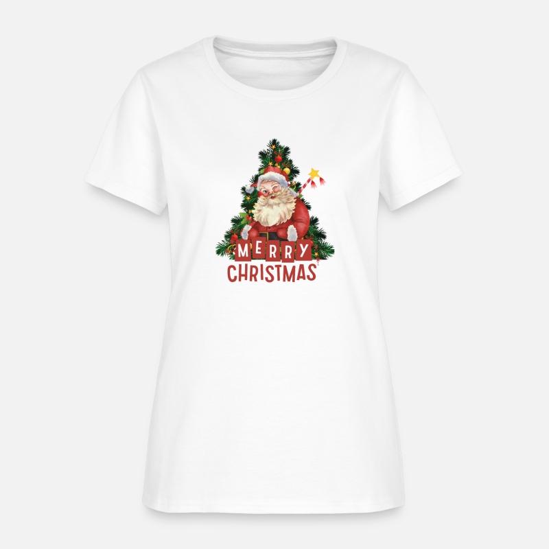 A Jolly Red Santa and a Sparkling Christmas Tree