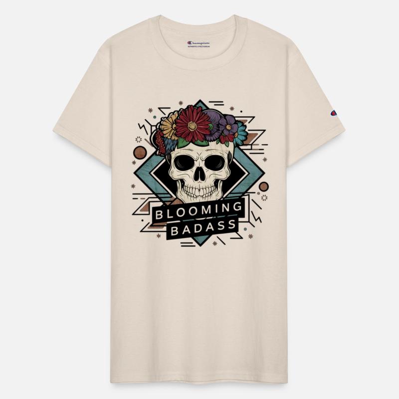 A trendy skull with a flower crown