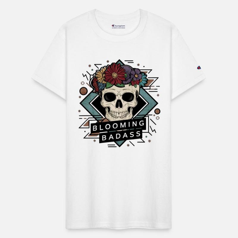 A trendy skull with a flower crown