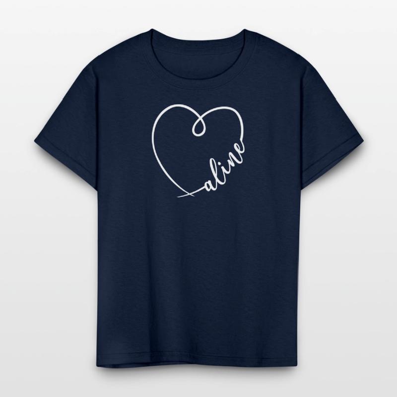 Aline Name Heart Calligraphy