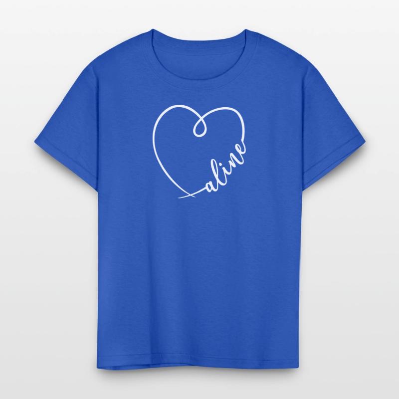 Aline Name Heart Calligraphy