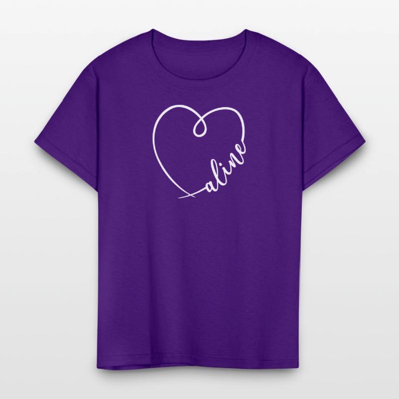 Aline Name Heart Calligraphy