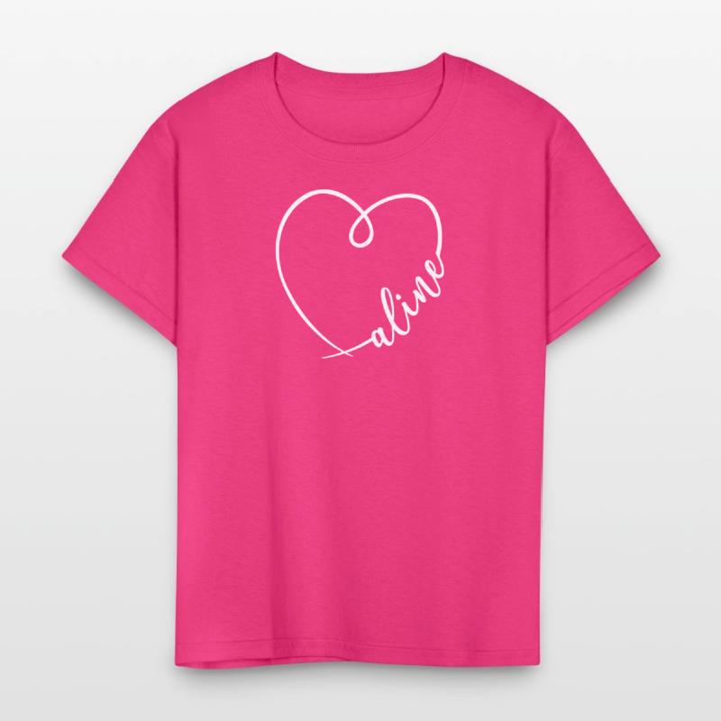 Aline Name Heart Calligraphy