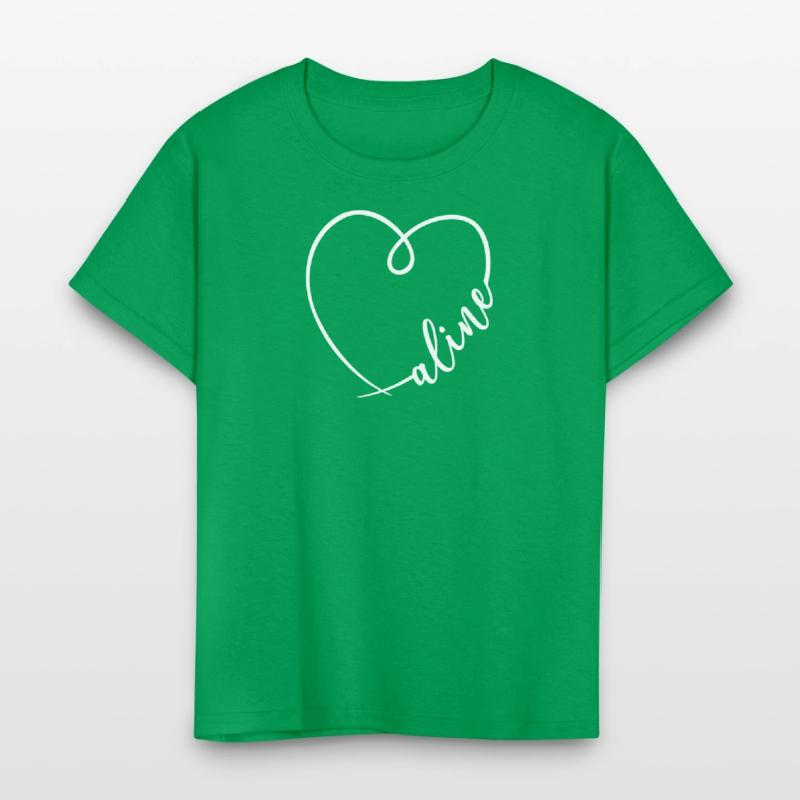 Aline Name Heart Calligraphy