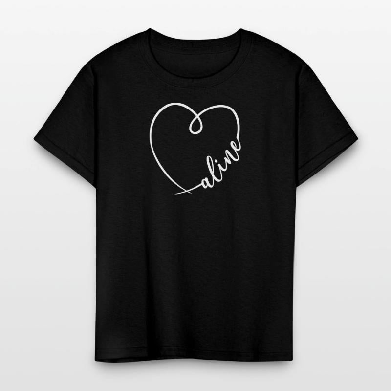 Aline Name Heart Calligraphy