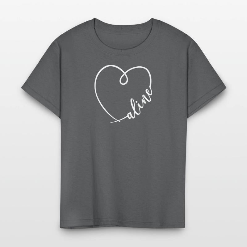 Aline Name Heart Calligraphy