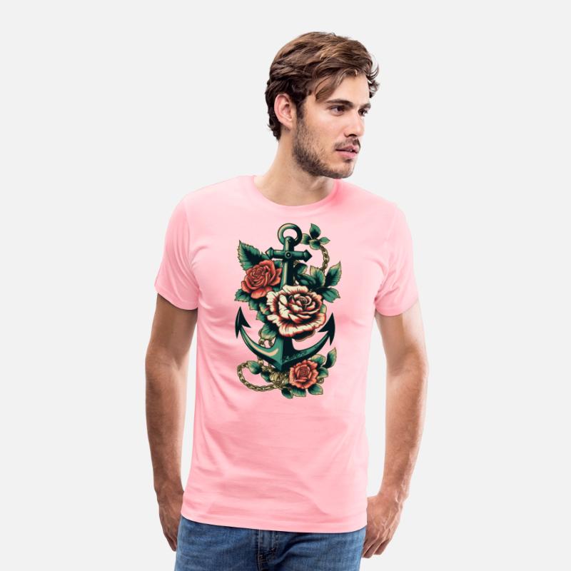 Anchor Roses Tattoo Sailor Nautical Water Ship