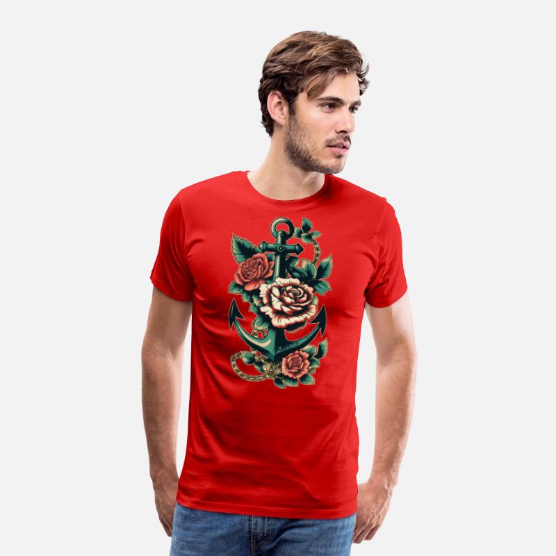 Anchor Roses Tattoo Sailor Nautical Water Ship