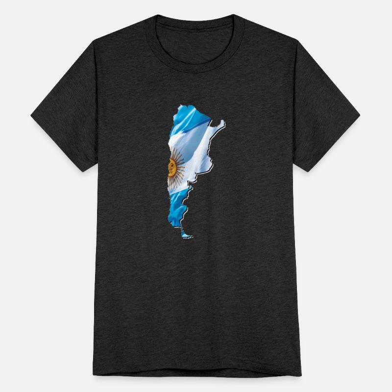 Argentina Flag in Argentina Map