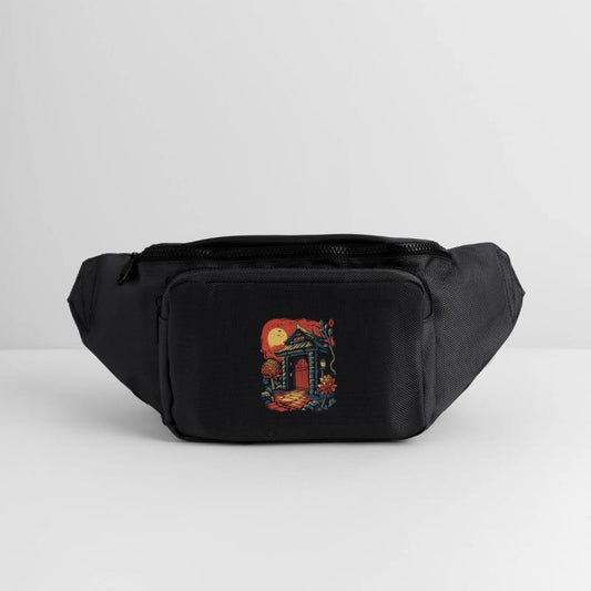 Asian Japanese Cartoon: Flowers Gate and Cabin