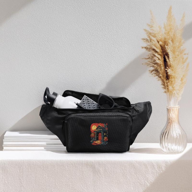 Asian Japanese Cartoon: Flowers Gate and Cabin