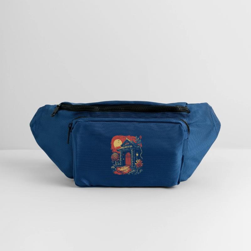 Asian Japanese Cartoon: Flowers Gate and Cabin