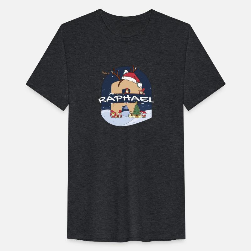 Awesome Raphael Name w Santa Hat in Xmas Theme