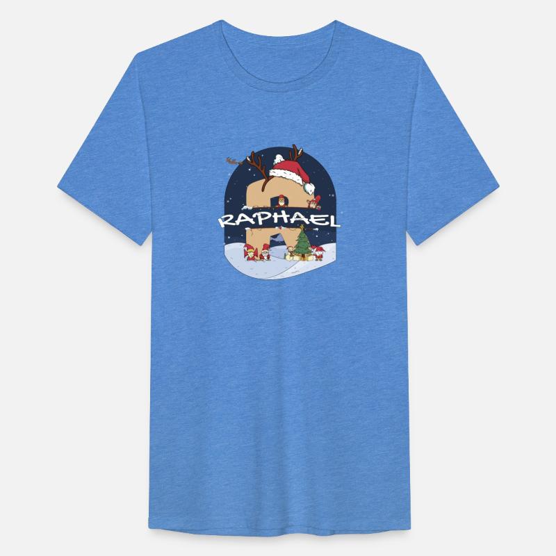 Awesome Raphael Name w Santa Hat in Xmas Theme